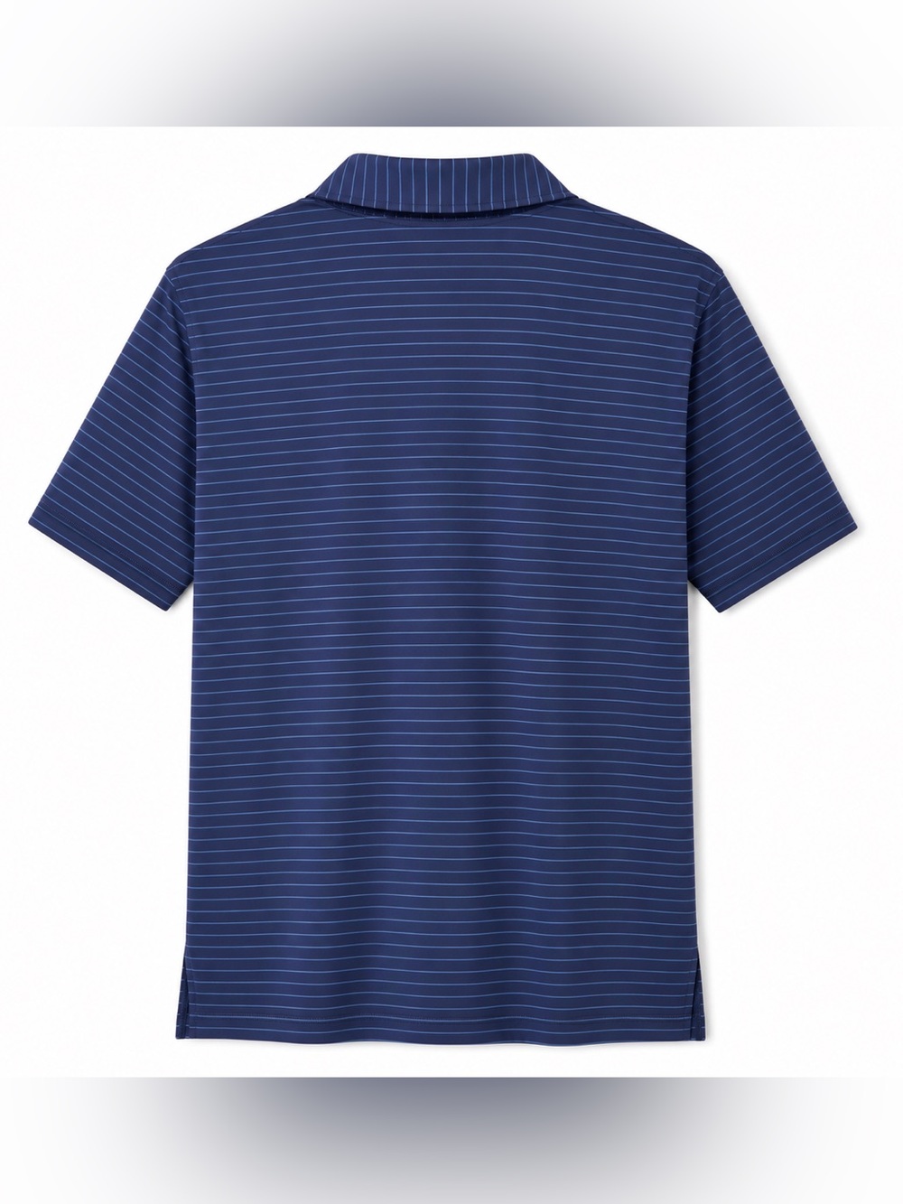 Peter Millar Summer Comfort K Club Golf Polo Mens L Blue Stripe Performance - Picture 2 of 4